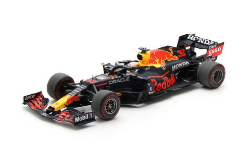 1/12 Spark 2021 Red Bull Racing Honda RB16B No.33 Red Bull Racing Winner Abu Dhabi GP 2021 World Champion Max Verstappen With Acrylic Cover Limited 2021 Pieces