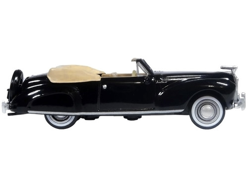 1941 Lincoln Continental Convertible Black with Tan Interior 1/87 (HO) Scale Diecast Model Car by Oxford Diecast