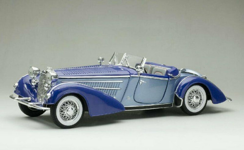 1/18 Sunstar 1939 Horch 855 Roadster (Two Tone Blue) Diecast Car Model