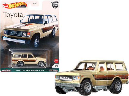 Toyota Land Cruiser FJ60 Tan with Stripes "Car Culture" Series Diecast Model Car by Hot Wheels