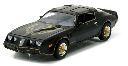 1/24 Greenlight 1980 Pontiac Firebird Trans Am Turbo 4.9L - Starlite Black with Golden Eagle Hood Diecast Car Model