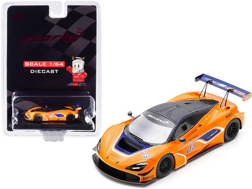 2019 McLaren 720S GT3 #03 Orange 1/64 Diecast Model Car by Sparky