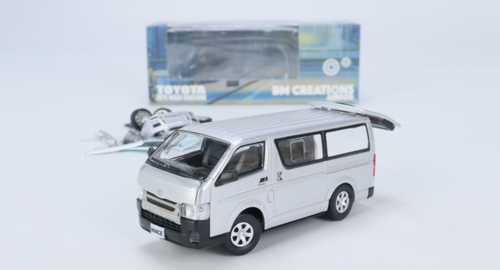 1/64 BM Creations Toyota 2015 Hiace KDH200V Sliver LHD Diecast Car Model