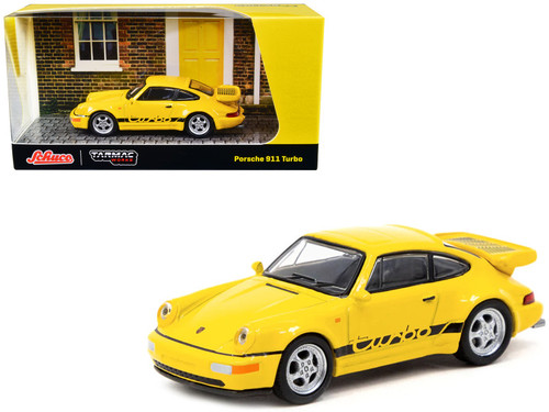 1/64 Tarmac Works Porsche 911 Turbo Yellow Diecast Car Model