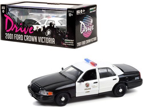 2001 Ford Crown Victoria Police Interceptor Black and White 