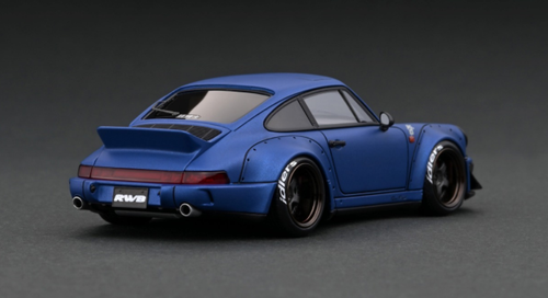 1/18 Ignition Model Porsche RWB 964 Matte Blue Resin Car Model 