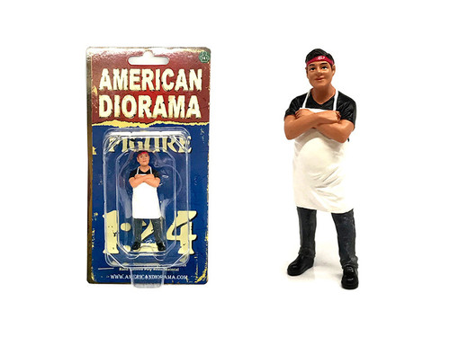 Food Truck Chef Victor Figure for 1/24 Scale Models by American Diorama