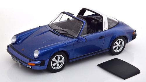 1/18 1977 Porsche 911 Carrera 3.0 Targa (Metallic Blue) Diecast Car Model