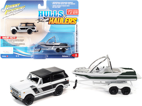 Johnny Lightning - Gone Fishing WHITE LIGHTNING '65 Chevy Truck Boat &  Trailer 