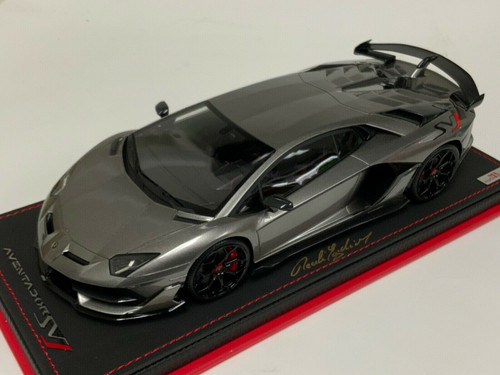 1/18 MR Collection Lamborghini Aventador SVJ (Metallic Grey) Signed by MR Owner 1 of 1