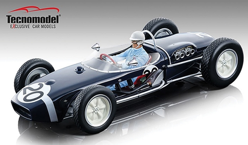 1/18 Tecnomodel Lotus 18 #20 Monaco GP Winner with Stirling Moss Driver Figurine Limited Edition 150 Pieces