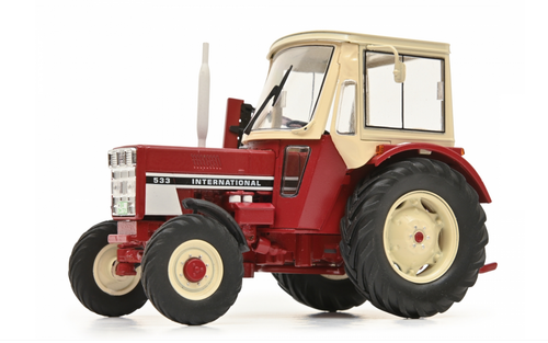 1/32 Schuco International 533 tractor with Convertible Top & Cutter Bar (Red) Diecast Model