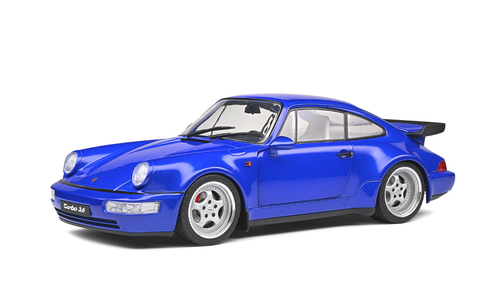  1/18 Solido 1990 Porsche 911 (964) Turbo (Electric Blue) Diecast Car Model