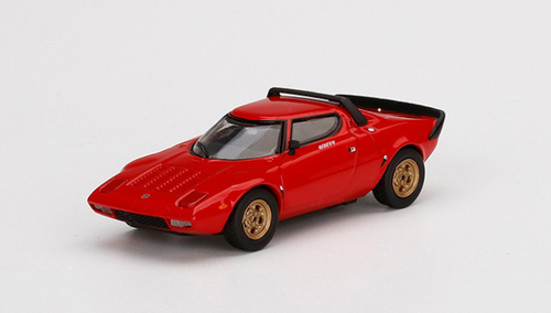 1/64 Mini GT Lancia Stratos HF Stradale Rosso Arancio Red Limited Edition Diecast Car Model