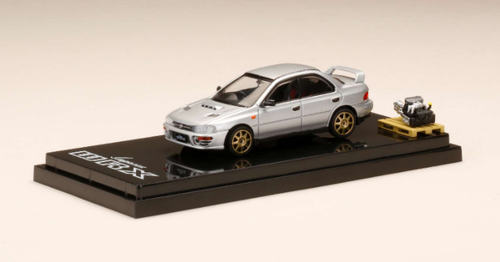 1/64 Hobby Japan SUBARU IMPREZA WRX (GC8) 1992 Customized Version with Engine Display Model Silver 