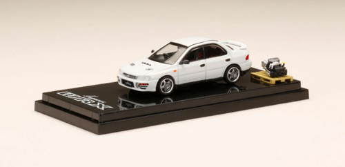  1/64 Hobby Japan SUBARU IMPREZA WRX (GC8) 1992 with Engine Display Model White 