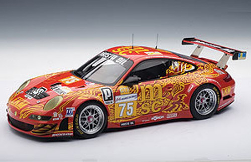 1/18 AUTOart 2009 Porsche 911(997) GT3 RSR FIA GT Lemans Endurance Asia Team D.O'YOUNG, P.HESNAULT, P.KRALEV #75 Diecast Car Model