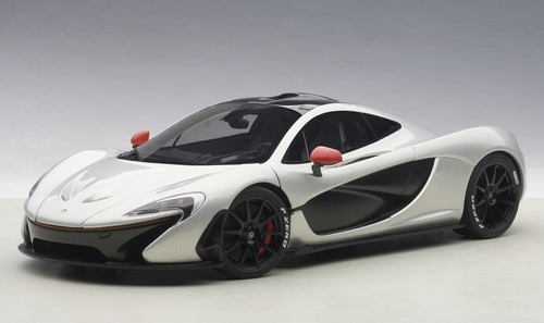 1/18 AUTOart McLaren P1 (Ice Silver with Red Accents) Car Model