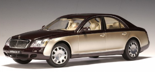 1/18 AUTOart Maybach 57 SWB (Ayers Rock Red / Rocky Mountains Brown Bright) Gold Diecast Car Model