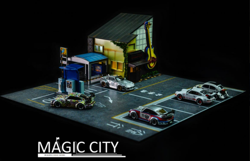 1/64 Magic City RWB Roppongi Annual Gathering Hard Rock Restaurant Diorama (car models NOT included)