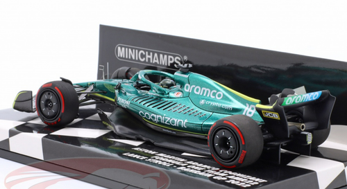 1/43 Minichamps 2022 Formula 1 Lance Stroll Aston Martin AMR22 #18 Bahrain GP Car Model