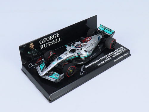 1/43 Minichamps 2022 Formula 1 George Russell Mercedes-AMG F1 W13 #63 4th Bahrain GP Car Model Limited 600 Pieces