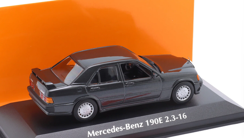 1/43 Minichamps 1984 Mercedes-Benz 190E 2.3-16 (W201) (Black Metallic) Car Model