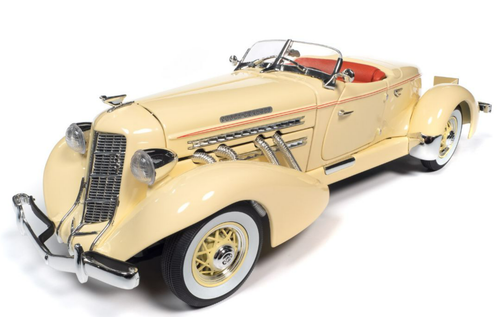 1/18 Auto World 1935 Auburn 851 Speedster (Cream White) Diecast Car Model