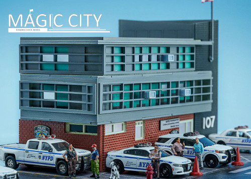 1/64 Magic City US New York Police Station Diorama (Car Model & Figure NOT included)