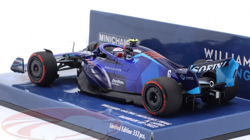 1/43 Minichamps 2022 Formula 1 Nicholas Latifi Williams FW44 #6 Bahrain GP Car Model
