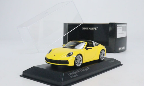  1/43 Minichamps 2020 Porsche 911 992 Targo (Yellow) Diecast Car Model