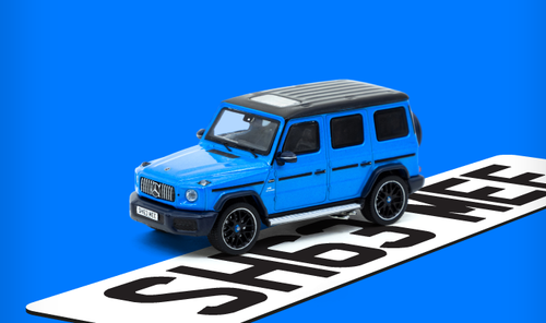 Mercedes-AMG G 63 Blue Metallic with Black Top "Shmee150" "Collab64" Series 1/64 Diecast Model Car by Tarmac Works