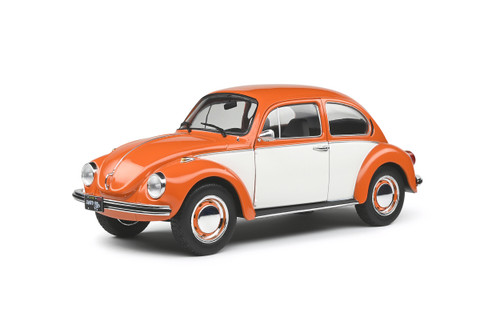  1/18 Solido 1974 Volkswagen Beetle 1303 Bi-Color Orange Diecast Car Model