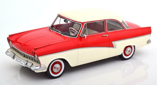1/18 KK-Scale 1957 Ford Taunus 17M P2 (Red & White) Diecast Car Model