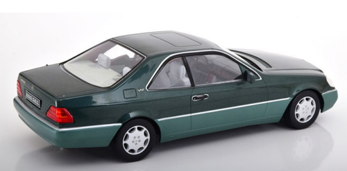 1/18 KK-Scale 1992 Mercedes-Benz 600 SEC (C140) (Green Metallic) Diecast Car Model