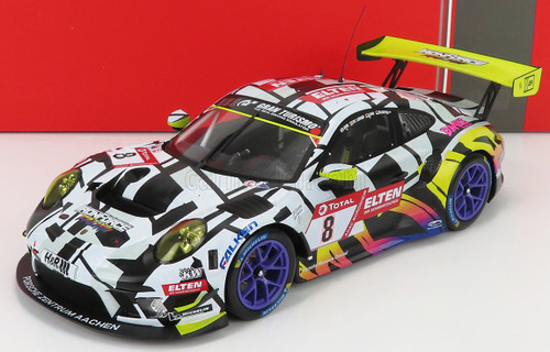 1/18 IXO Porsche 911 GT3 R #8 24h Nürburgring 2019 Iron Force Car Model