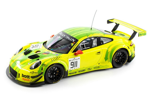 1/18 IXO Porsche 911 GT3 R #911 Blancpain GT Series Monza 2018 Manthey Grello Car Model