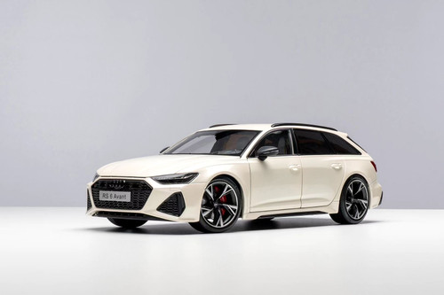 1/18 Kilo Works Audi RS6 C8 (White Full Open Diecast Car Model Limited