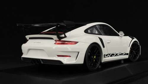 1/18 Minichamps 2019 Porsche 911 (991.2) GT3 RS Weissach Package with Side "GT3 RS" Print (White with Black Rims) Car Model Limited 111 Pieces