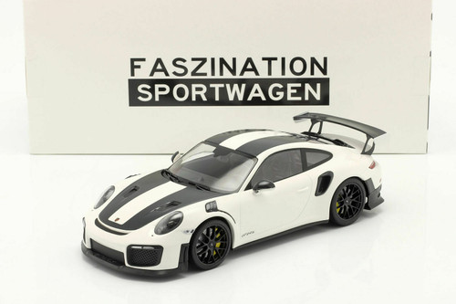 1/18 Minichamps 2018 Porsche 911 (991.2) GT2 RS Weissach Package (White with Black Rims) Car Model