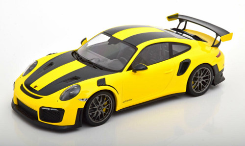 1/18 Minichamps 2018 Porsche 911 (991.2) GT2 RS Weissach Package (Racing Yellow with Silver Rims) Car Model