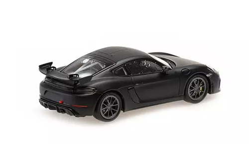 2020 Porsche 718 Cayman GT4 Plainbody Matt Black Limited Edition to 304 pieces Worldwide 1/43 Diecast Model Car by Minichamps