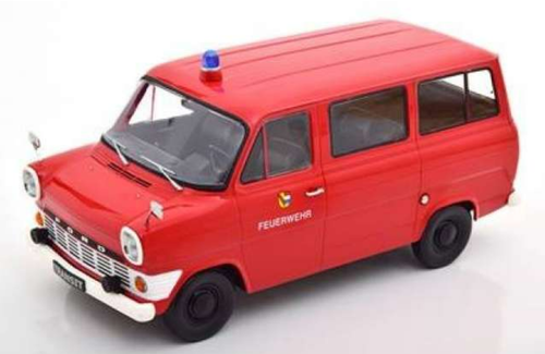 1/18 KK-Scale 1965-1970 Ford Transit MK1 Van Fire Department (Red) Car Model