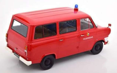 1/18 KK-Scale 1965-1970 Ford Transit MK1 Van Fire Department (Red) Car Model