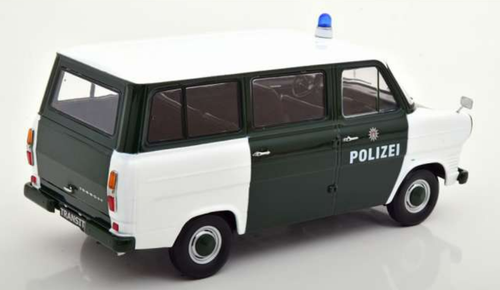 1/18 KK-Scale 1965 Ford Transit Bus Police Hamburg Car Model