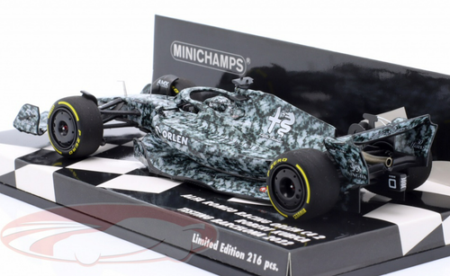 1/43 Minichamps 2022 Formula 1 Robert Kubica Alfa Romeo C42 Formula 1 Test Barcelona Car Model