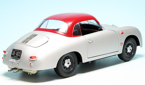 1/18 Schuco Porsche 356 Speedster Outlaw Hardtop (Silver Grey & Red) Diecast Car Model
