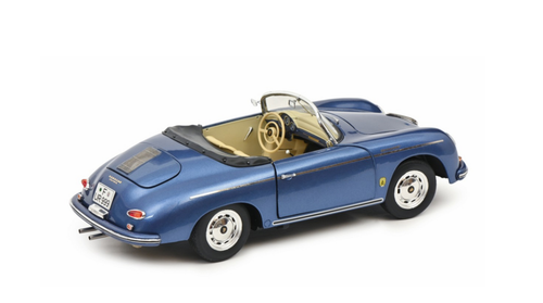 1/18 Schuco Porsche 356 Speedster (Blue Metallic) Diecast Car Model