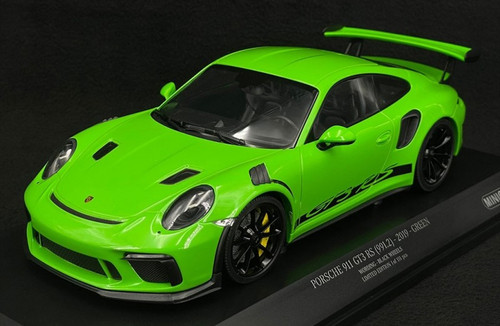 1/18 Minichamps 2019 Porsche 911 (991 II) GT3 RS (Lizard Green with Black Rims) Car Model