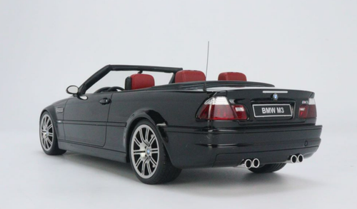 1/18 OTTO 2004 BMW M3 E46 Convertible (Jet Black) Limited Edition Resin Car Model